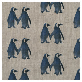 PATROON MET TWEE PENGUINES IN VERLIES! STOF