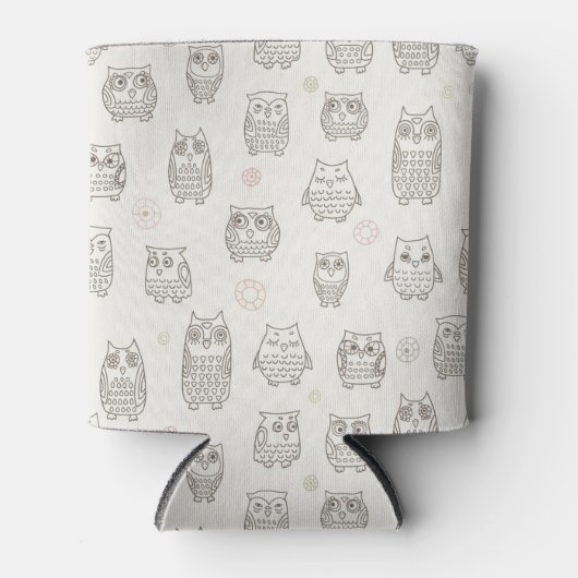 Patroon met uilen blikjeskoeler (Voorkant)