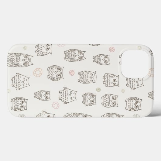 Patroon met uilen Case-Mate iPhone case (Achterkant (horizontaal))