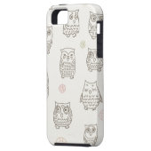 Patroon met uilen Case-Mate iPhone case (Achterkant Links)