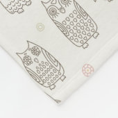 Patroon met uilen fleece deken (Hoek)