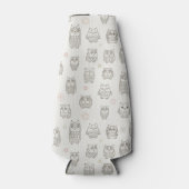 Patroon met uilen flesjeskoeler (Voorkant)