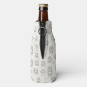 Patroon met uilen flesjeskoeler (Fles Achterkant)