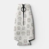 Patroon met uilen flesjeskoeler (Achterkant)