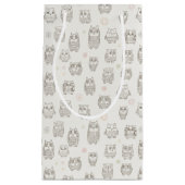 Patroon met uilen klein cadeauzakje (Voorkant)
