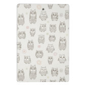 Patroon met uilen mini klembord (Achterkant)