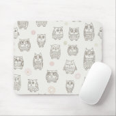Patroon met uilen muismat (Met muis)