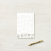 Patroon met uilen post-it® notes (Op bureau)