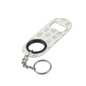 Patroon met uilen sleutelhanger flessenopener (Achterkant Gekanteld)