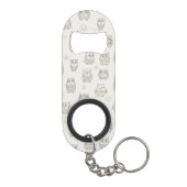 Patroon met uilen sleutelhanger flessenopener (Achterkant)
