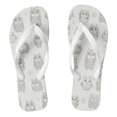 Patroon met uilen teenslippers (Voetbed)