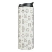 Patroon met uilen thermosbeker (Gedraaid links)