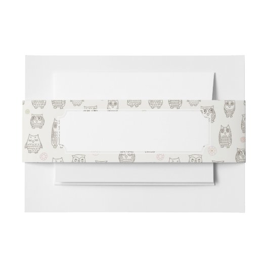 Patroon met uilen uitnodigingen wikkel (Voorkant Voorbeeld)