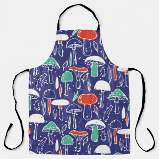  patroon met verschillende paddenstoelen. Autumn v Schort