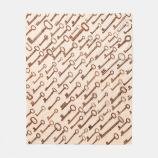 Patroon met  Victoriaans toetsen op kraft Fleece Deken