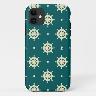 Patroon met vintage scheepswiel Case-Mate iPhone case