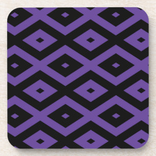 patroon met Violet en zwarte diamant Bier Onderzetter