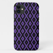 patroon met Violet en zwarte diamant Case-Mate iPhone Case (Achterkant)