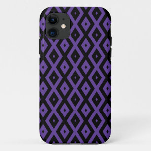 patroon met Violet en zwarte diamant Case-Mate iPhone Case