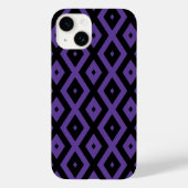 patroon met Violet en zwarte diamant Case-Mate iPhone Case (Achterkant)