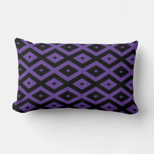 patroon met Violet en zwarte diamant Kussen