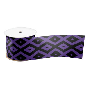 patroon met Violet en zwarte diamant Satijnen Lint