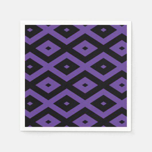 patroon met Violet en zwarte diamant Servet (Voorkant)
