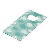 patroon met vis 2 creditkaart flessenopener (Achterkant Gekanteld)