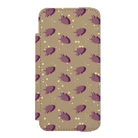 patroon met vis 2 incipio iPhone portemonnee hoesje (Voorkant Agenda)