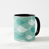 patroon met vis 2 mok (Voorkant rechts)