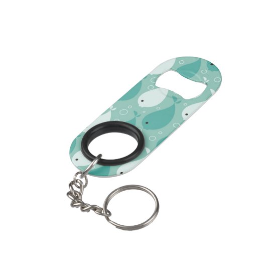 patroon met vis 2 sleutelhanger flessenopener (Achterkant Gekanteld)