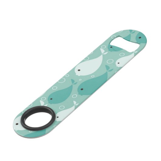 patroon met vis 2 speed flessenopener (Achterkant Gekanteld)