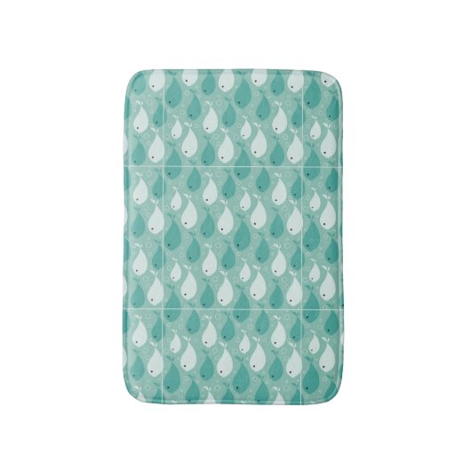 patroon met vis badmat (Voorkant Verticaal)