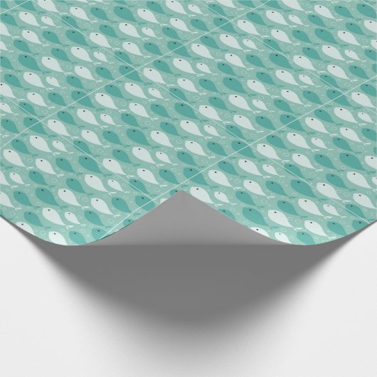 patroon met vis cadeaupapier (Hoek)