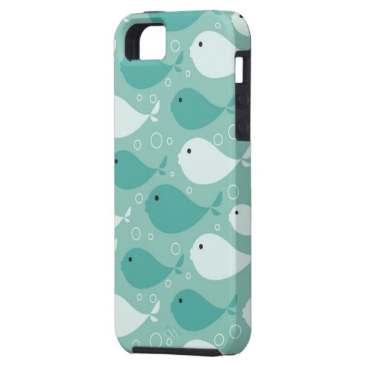 patroon met vis Case-Mate iPhone case (Achterkant Links)