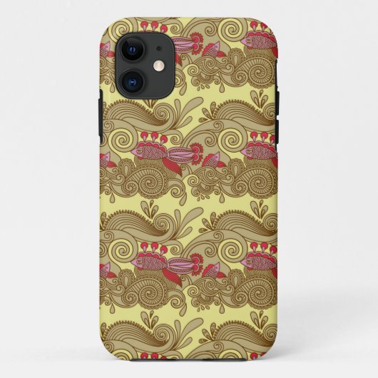 Patroon met vis en golf Case-Mate iPhone case (Achterkant)