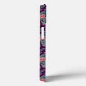 Patroon met vis en paarse golf Case-Mate iPhone case (Achterkant / Rechts)