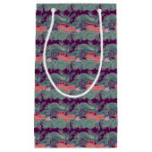 Patroon met vis en Paarse golven Klein Cadeauzakje (Voorkant)