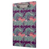 Patroon met vis en Paarse golven Klembord (Links)