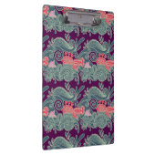 Patroon met vis en Paarse golven Klembord (Rechts)