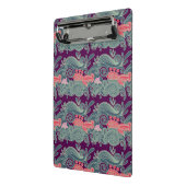 Patroon met vis en Paarse golven Mini Klembord (Angled2)