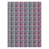 Patroon met vis en Paarse golven Tafelkleed (Voorkant)