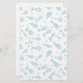 Patroon met vis en vis briefpapier (Voorkant / Achterkant)