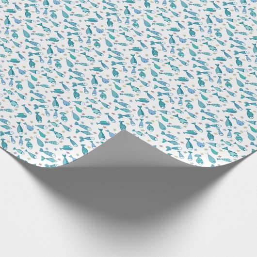 Patroon met vis en vis cadeaupapier (Hoek)