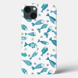 Patroon met vis en vis Case-Mate iPhone case