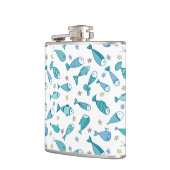 Patroon met vis en vis heupfles (Links)