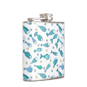 Patroon met vis en vis heupfles (Rechts)