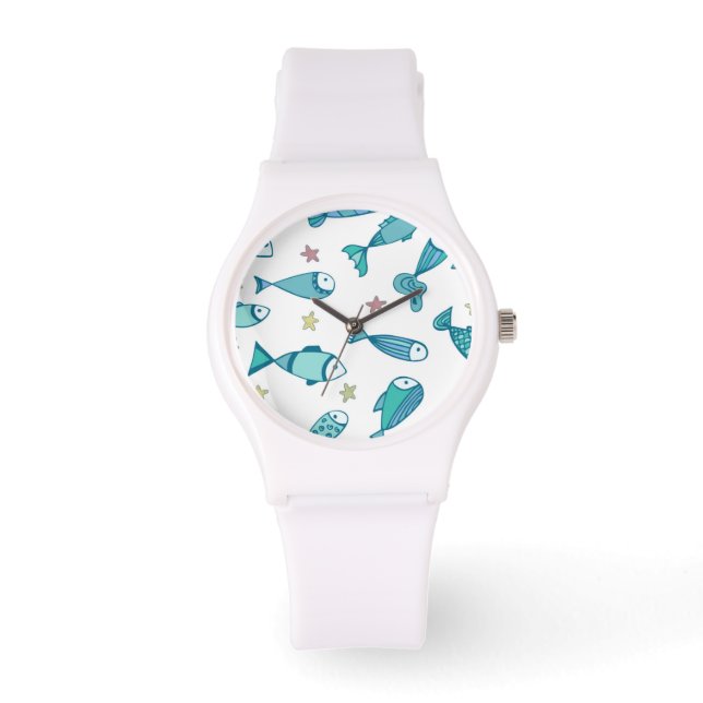 Patroon met vis en vis horloge (Voorkant)