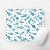 Patroon met vis en vis muismat (Met muis)