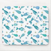 Patroon met vis en vis muismat (Voorkant)